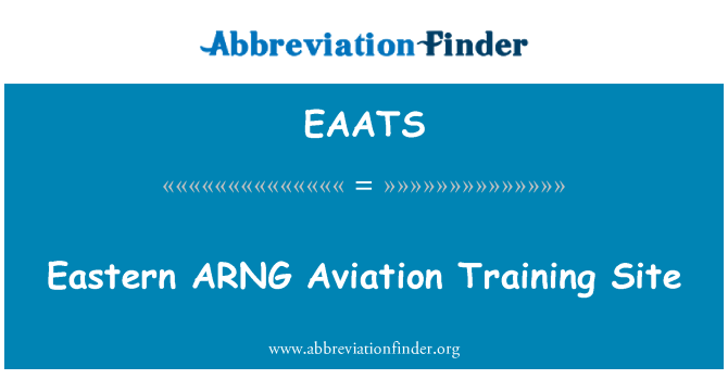 EAATS: Laman web latihan penerbangan ARNG Timur