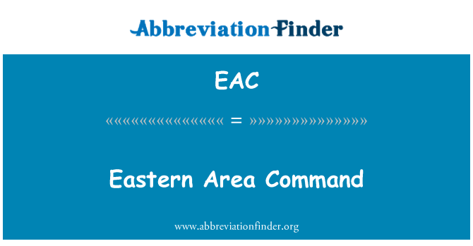 EAC: Gorchymyn ardal ddwyreiniol