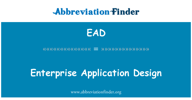 EAD: Enterprise Application dizainas
