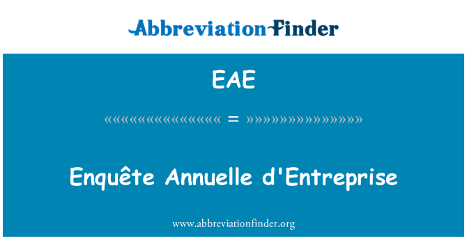 EAE: Kierownik Enquête Annuelle