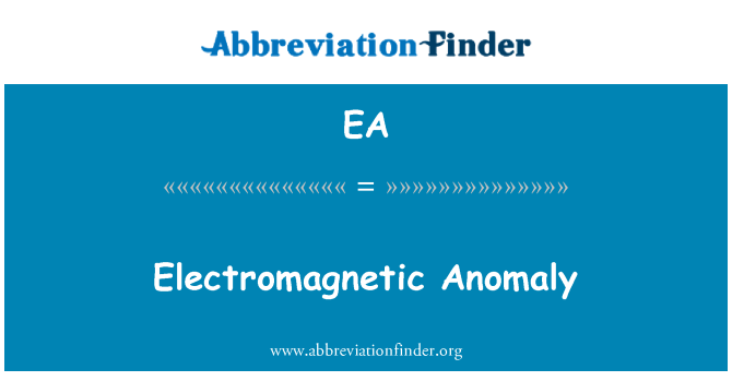 EA: Elektromagnetik anomali