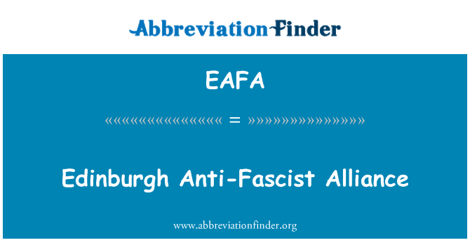 EAFA: Edinburgh Anti-Fascist Alliance