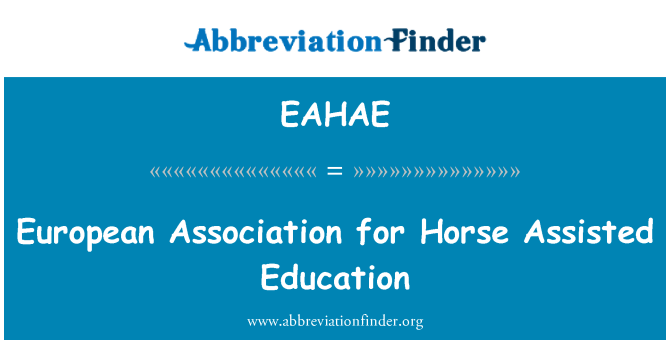 EAHAE: European Association for Horse Assisted Education