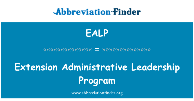EALP: Rozszerzenie administracyjnych Leadership Program