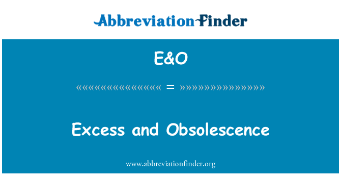 E&O: Exceso y obsolescencia