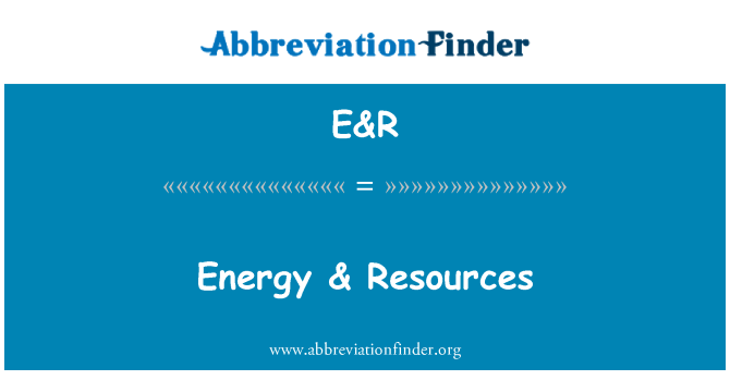 E&R: & Energiavarojen