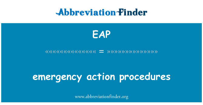 EAP: procédures d'intervention d'urgence