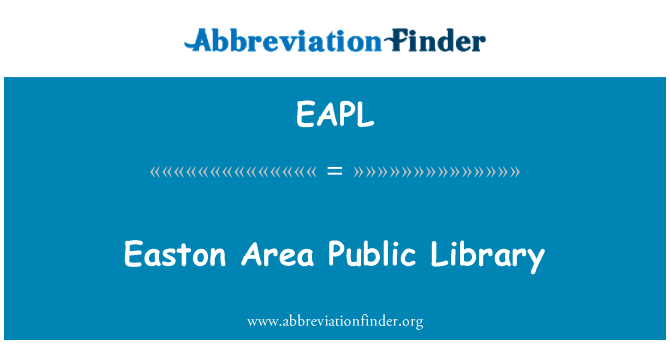 EAPL: Easton क्षेत्र सार्वजनिक पुस्तकालय