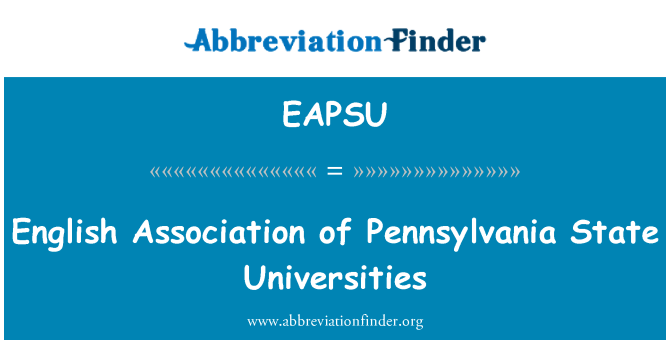 EAPSU: Angleško združenje Pennsylvania državne univerze