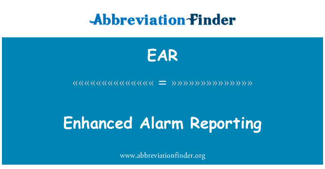 EAR: Alarm ulepszone raportowanie