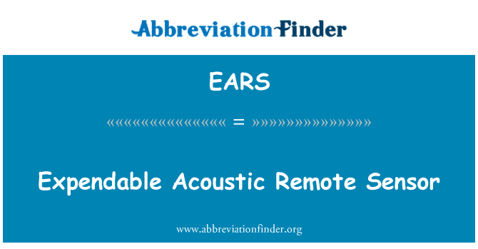 EARS: Sensore remoto acustico sacrificabile