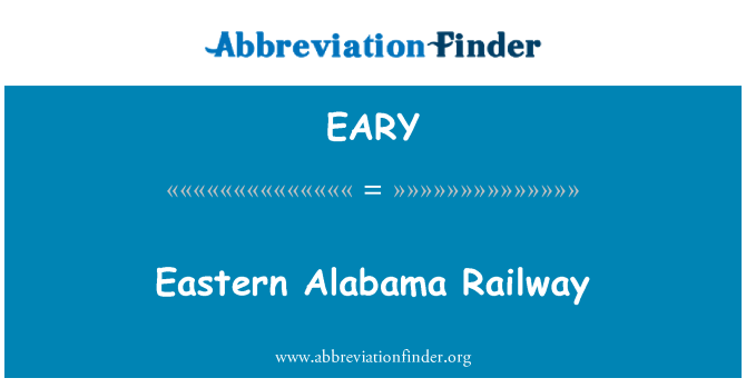 EARY: Ferroviaria oriental Alabama