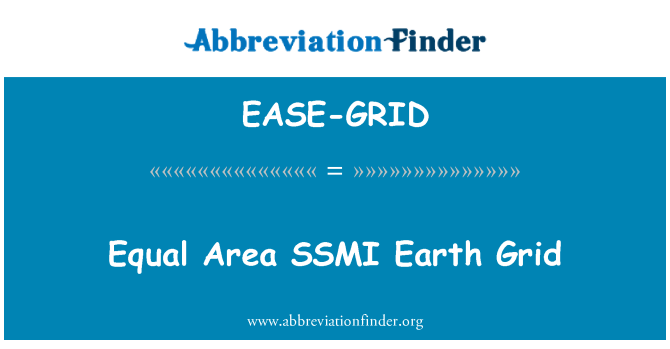 EASE-GRID: Rovná plocha SSMI Earth tabulka