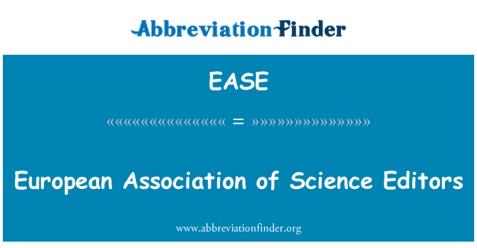 EASE: European Association of Science Editors
