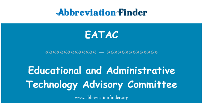 EATAC: 教育、行政、技術諮問委員会