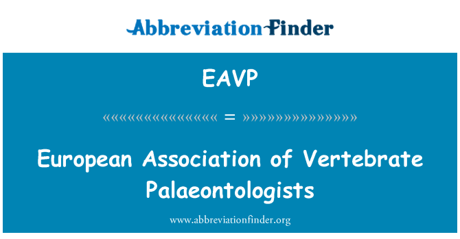 EAVP: Asosyasyon Ewopeyen ki Vertébrés Palaeontologists