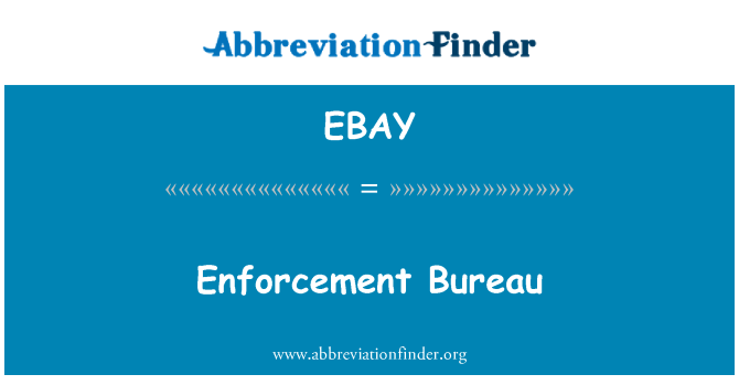 EBAY: Håndhævelse Bureau