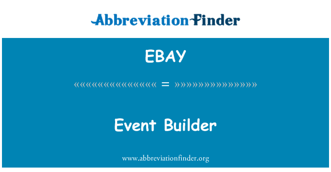 EBAY: Dogodek Builder
