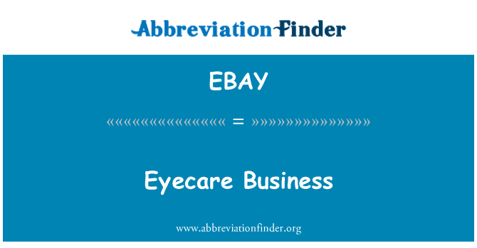 EBAY: Eyecare עסקים