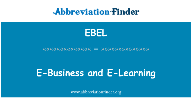 EBEL: Sistèm E-biznis ak sistèm E-Learning