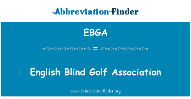 EBGA: English Blind Golf Association