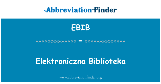 EBIB: Elektroniczna Biblioteka