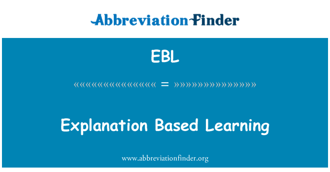EBL: 基于解释的学习