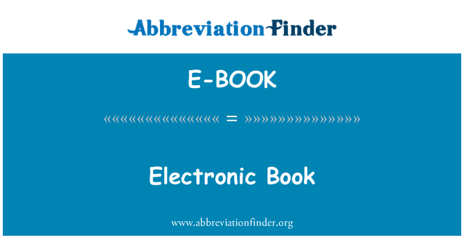 Definition of e-book