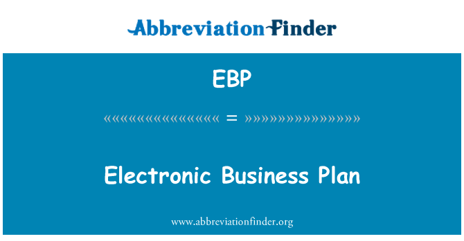 EBP: Elektronische businessplan