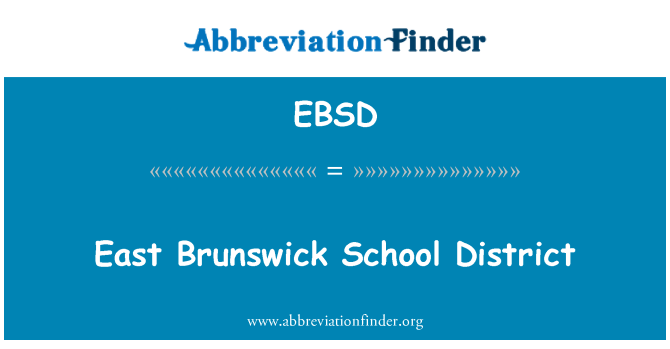 EBSD: East Brunswick School District