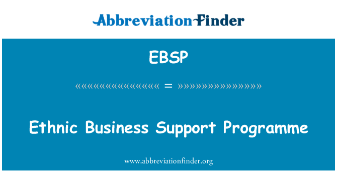 EBSP: Etnične poslovno podporni program