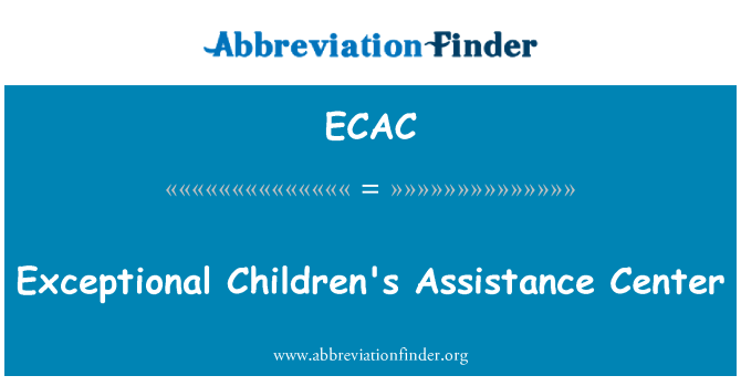 ECAC: Pusat Bantuan kanak-kanak luar biasa