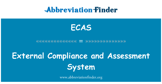 ECAS: External Compliance and Assessment System