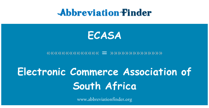 ECASA: Elektroonilise kaubanduse Association Lõuna-Aafrika