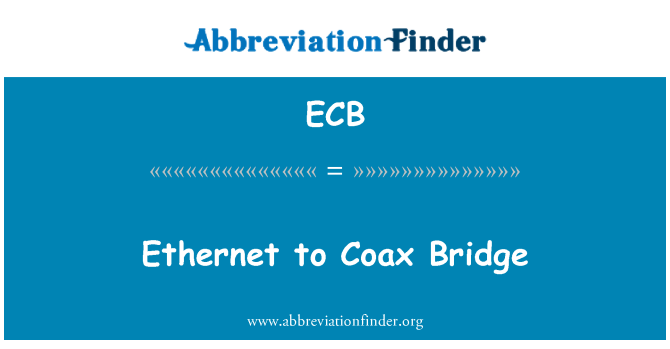 ECB: Ethernet koaxiálny most