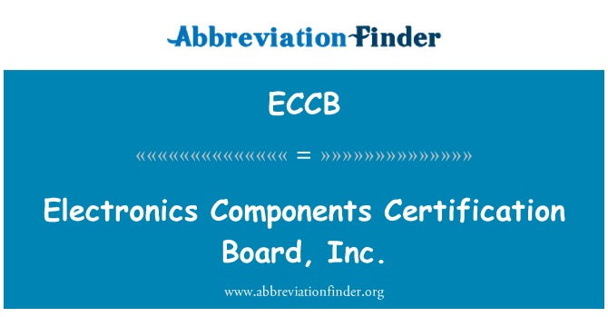 ECCB: Elektwonik Composants Certification Conseil, Inc.