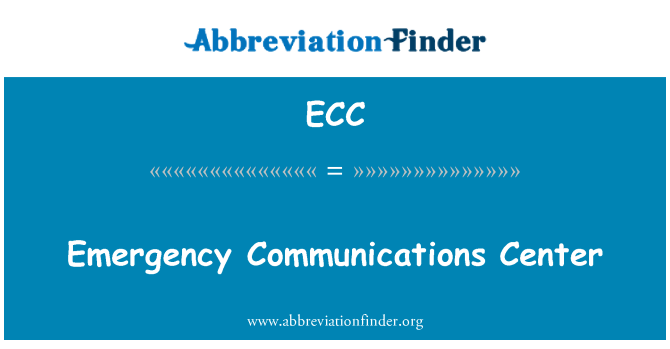 ECC: 应急通信中心
