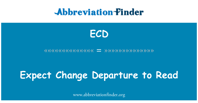 ECD: מצפה שינוי היציאה לקרוא