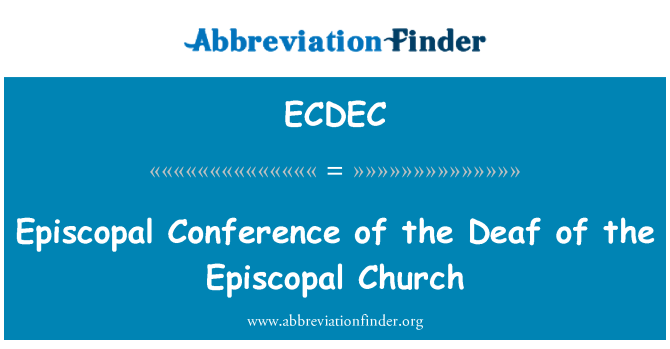 ECDEC: Persidangan Episcopal pekak Episcopal Church