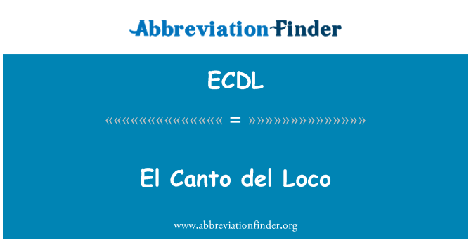 ECDL: El Canto del Loco