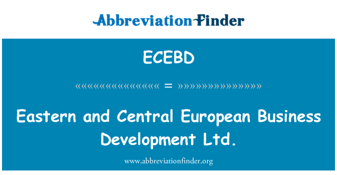 ECEBD: Sant biznis Ewopeyen devlòpman Ltd.
