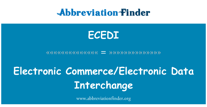 ECEDI: تبادل بيانات التجارة الإلكترونية/الإلكتروني