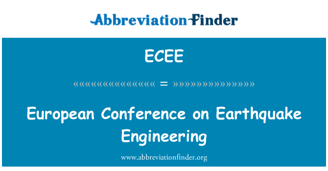 ECEE: European Conference on Earthquake Engineering