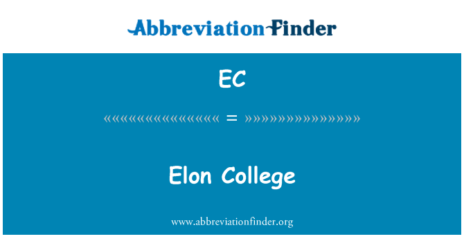 EC: Elon College