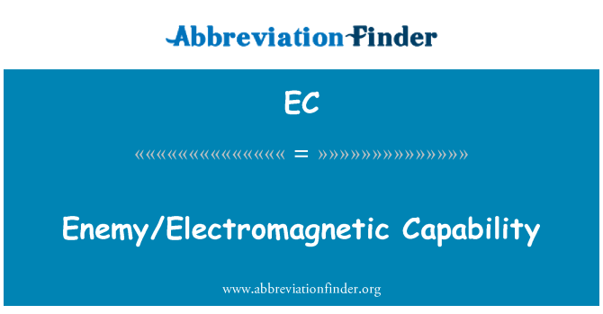 EC: Sovražnik/elektromagnetna Capability