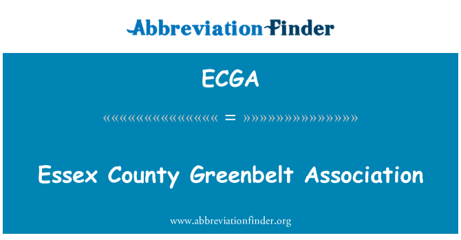 ECGA: Essex County Greenbelt Association