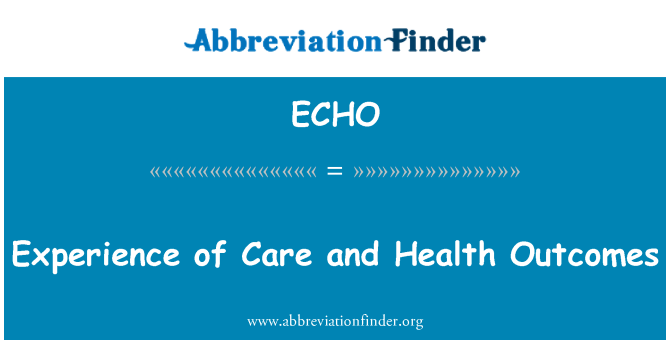 ECHO: ประสบการณ์การดูแลและสุขภาพผล