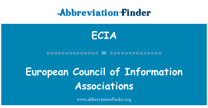 ECIA: European Council of Information Associations