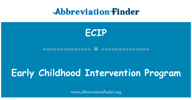 ECIP: 兒童早期干預專案