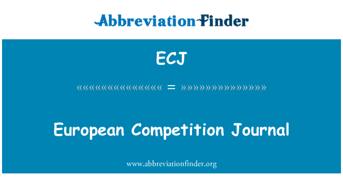 ECJ: Evropská soutěž deník